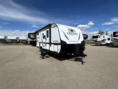 Jayco Jay Feather Air travel trailer 16DB highlights: Double Bunks Outside Kitchen 15' Awning Griddl...