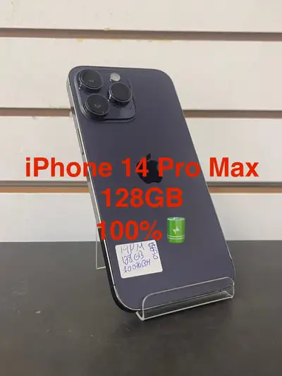 iPhone 14 Pro Max 128GB 100% Battery Health, View more