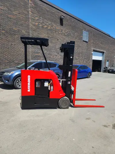 Keywords: Raymond forklift, dock stocker forklift, stand-up forklift, 3,500 lbs capacity, 3-stage ma...