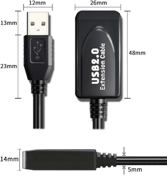 USB 2.0 Extension Cable 30Ft - Type A Male to A Female in Cables & Connectors in Hamilton - Image 5