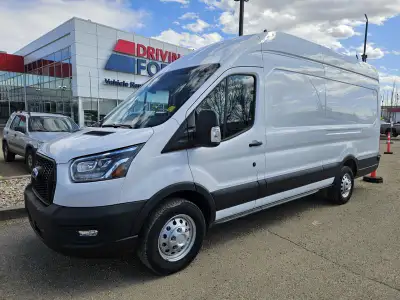 2025 Ford Transit Cargo Van T-250 148" EL Hi Rf 9070 GVWR AWD, 3.5L V6 Gas, Remote Keyless Entry, Ba...