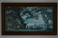 Reproduction- oil painting "Mares & Foals in a Landscape"