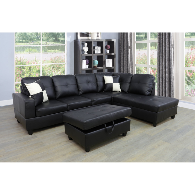 NEW L SHAPED LIVING ROOM SECTIONAL SOFA AND OTTOMAN SET in Other in Lloydminster - Image 8