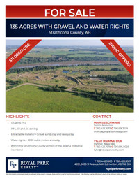 135 ACRES WITH GRAVEL AND WATER RIGHTS