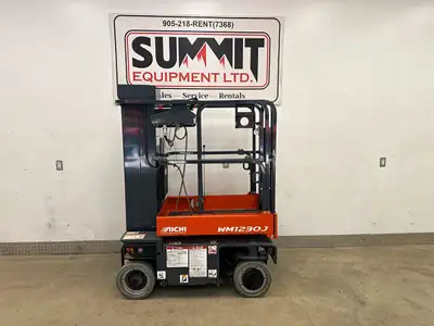 18 ft working height in a compact push-around mast lift. Low 124 hours on a 2019 unit. Message us he...