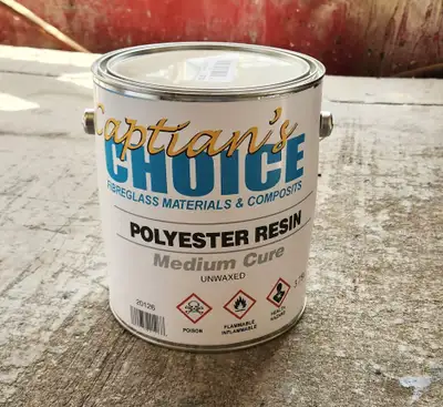 Fibreglass Resin 3.78L comes with Hardener Can be used to build most boats. Can be used alone or wit...