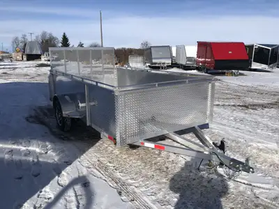ACTION SERIES 6' X 12' ALUMINUM UTILITY TRAILER WITH REAR MESHED STRAIGHT GATE! Locally built by Men...