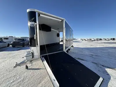 101in. x 16' - All Aluminum Construction, 6' V-Nose, Full Length Slide Track, Rear Ramp w/ Spring As...