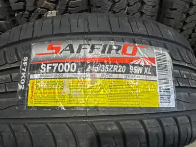 One Brand new 245/35R20 95W XL Saffiro SF7000 M S tire. This is a single older stock tire priced to...