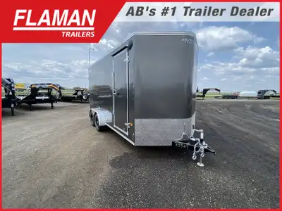 2026 ROYAL 7'X16' + 2' V-NOSE ENCLOSED CARGO TRAILER Color: Charcoal (2) 3500lb Lippert Spring Axles...