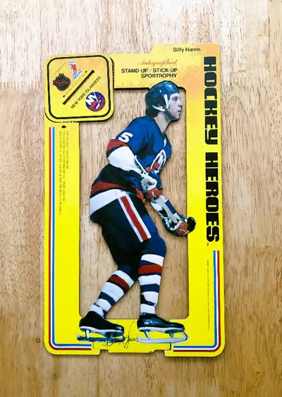 12” H ~1975 Billy Harris Islanders Stand Up w/Replica Signature, View more