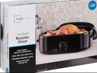 Mainstays 20-Pound Turkey Roaster with High-Dome Lid, 14-Quart,