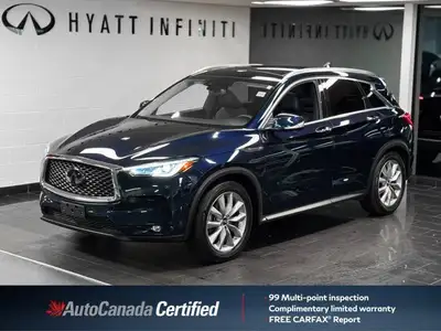 The 2021 INFINITI QX50 LUXE is a compelling compact luxury SUV that balances distinctive styling wit...
