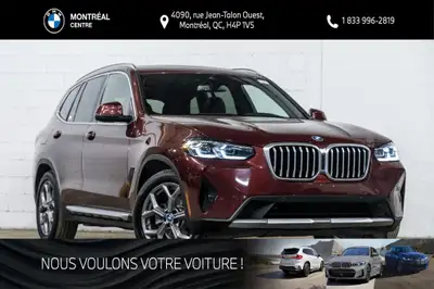 *English below* *Français:* Ce X3 xDrive30e, provenant d'un seul propriétaire ayant effectué l'entre...