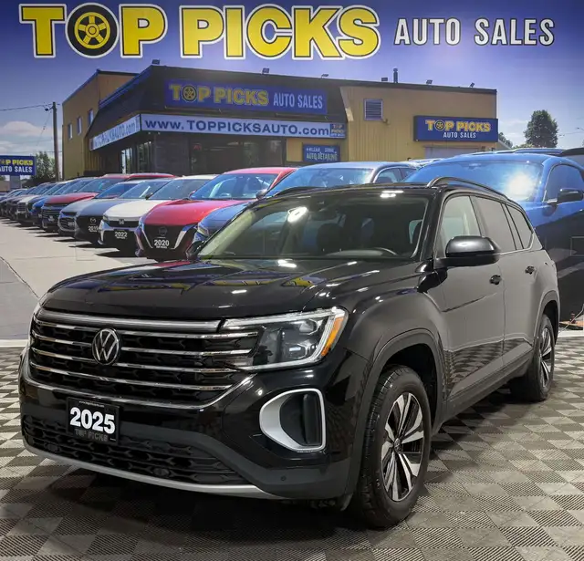 2025 Volkswagen Atlas AWD, Leather, One Owner, Accident Free & C