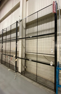 Used industrial steel fence panels / wire mesh partitions