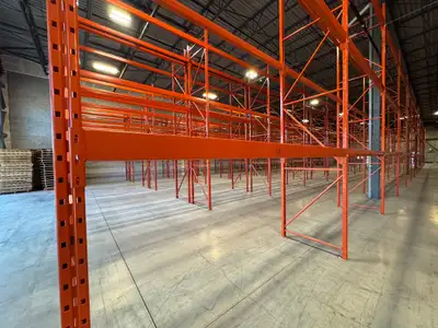 used 10' x 5" redirack industrial warehouse rack beams available available in stock. OTHER USED BEAM...