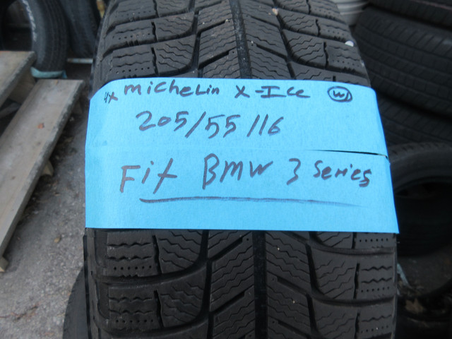 4 tires of Michelin X-ICE 205/55/16 winter tires w/rims fit BMW in Tires & Rims in Kitchener / Waterloo