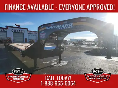 NEW 34+6 ft Triple Dual Axle Gooseneck Trailer by Southland - 34ft Deck plus 6ft Beavertail - 97.25i...