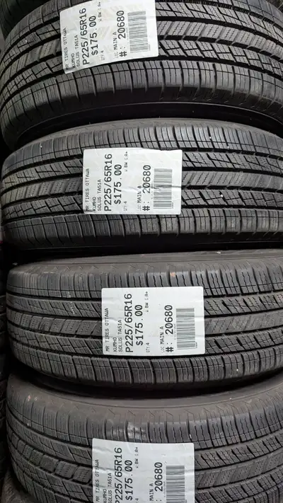 SET OF 4X KUMHO SOLUS TA51A TAG # 20680 Size: 225/65R16 225/65R16 Excellent condition Pressure teste...