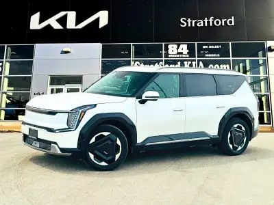 This 2026 Kia EV9 is a three-row SUV that comfortably seats adults and features quick DC fast chargi...