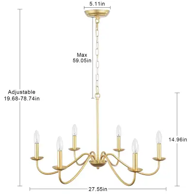 BRAND NEW - Gold Chandelier Light Fixture Dining Room Chandelier, View more