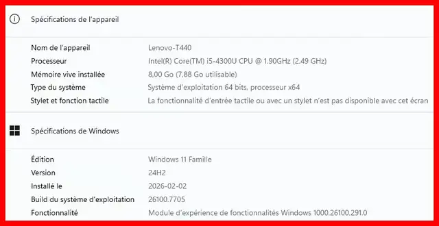 Ordinateur portable Lenovo T440 - Intel(R) Core(TM) i5-4300M CPU in Laptops in Saguenay - Image 6