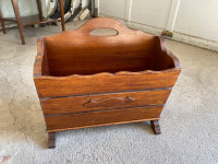 Antique Mahogany Magazine Rack