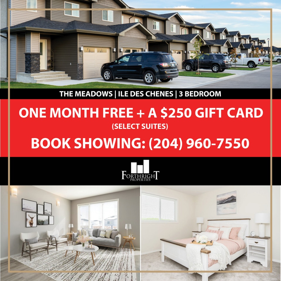 The Meadows 3 Bed Eve (a) Ile des Chênes Long Term Rentals