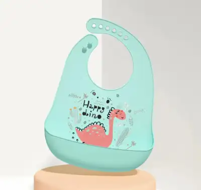 Set of Two Baby Silicone Bibs