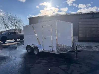 Grand River Trailer Sales Cargo trailer 7x12+Vee Contractor grade frame, 6.6 interior height rear ba...