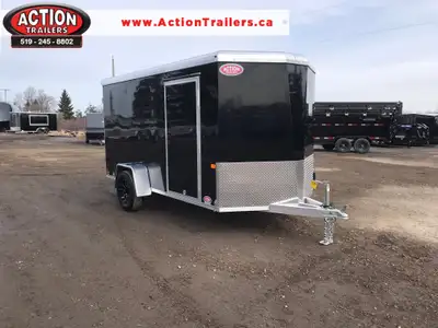 NEO ALL-ALUMINUM 6' x 12' SINGLE AXLE ENCLOSED CARGO TRAILER WITH REAR BARN DOORS! Lightweight, dura...