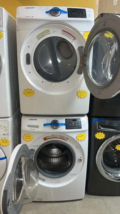 Samsung 27” Stackable Washer And Dryer Tested 30-Day Warranty, View more