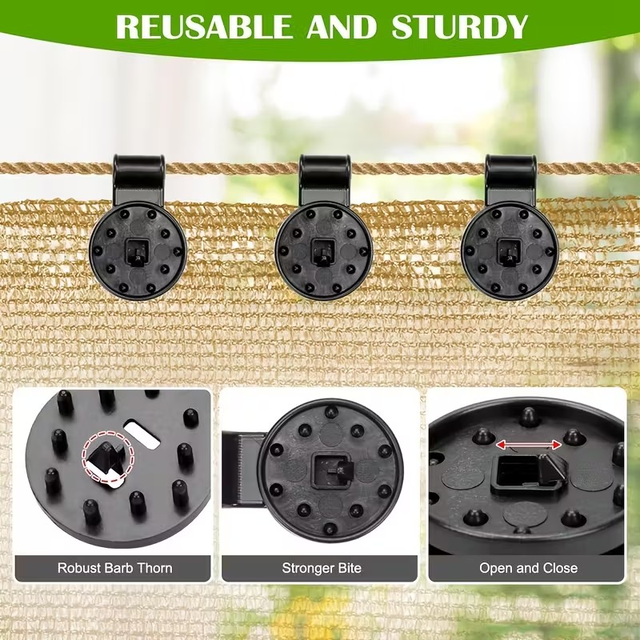 100pcs Heavy Duty Shade Cloth Lock Grip Clips - Reusable Black P in Other in Mississauga / Peel Region - Image 4
