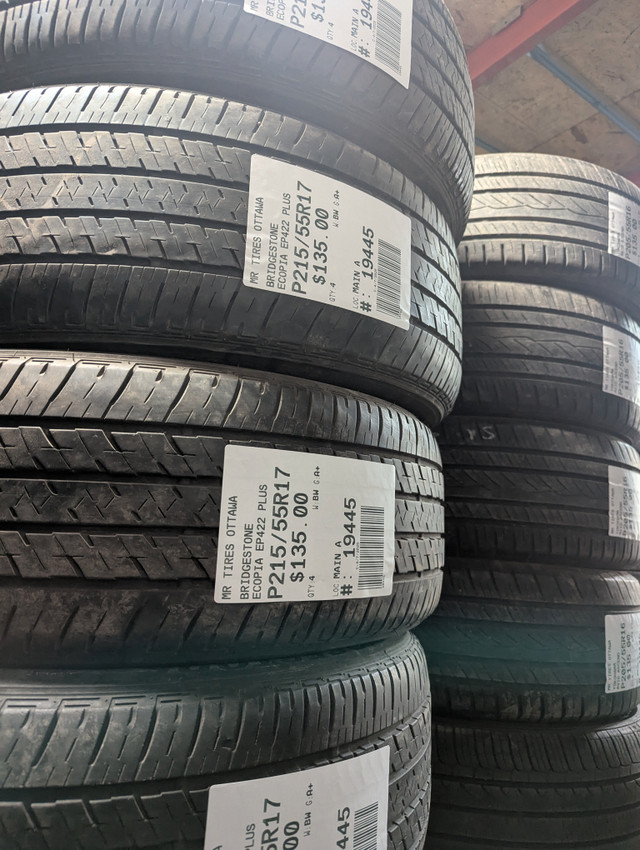 P215/55R17 215/55/17 BRIDGESTONE ECOPIA EP422 PLUS TAG # 19445 in Tires & Rims in Ottawa