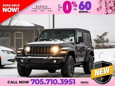 Welcome to Barrie Dodge Chrysler Jeep. The 2026 Jeep Wrangler is a new, rugged 4x4 SUV designed for...
