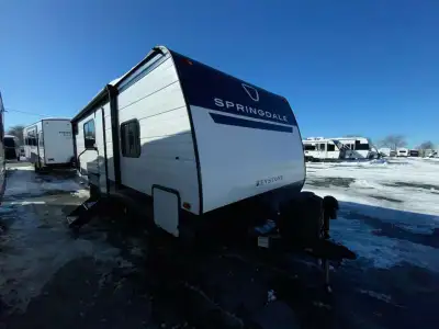 Keystone Springdale Classic travel trailer 2300BH highlights: Front Semi-Private Bedroom Exterior St...