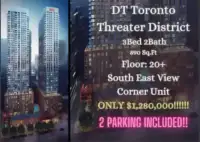 楼花转让团队 | Theater District Condos 3b2b 2 PARKING ONLY $1,280,000
