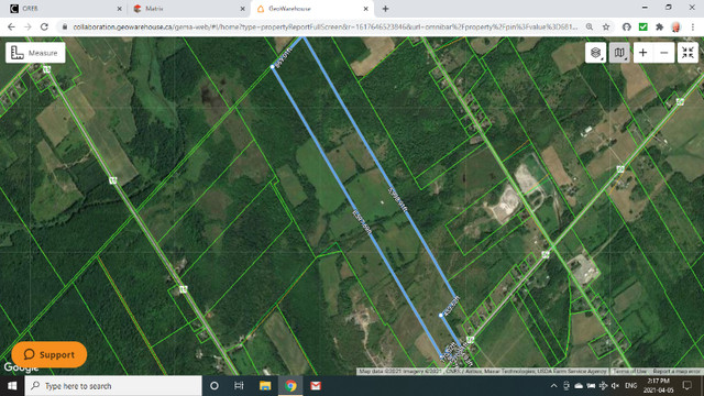 118 acres of land and 49 acres clear for Crops- Permit to Build