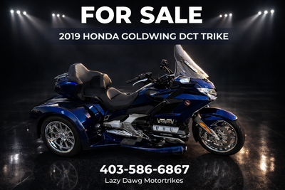 We currently have a beautiful 2019 Honda Goldwing DCT Trike available at Lazy Dawg Motortrikes. This...