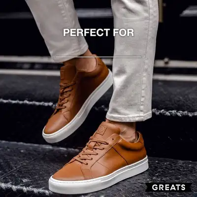 GREATS Royale men's 11 dress sneakers Italian comfy Napa leather, View more