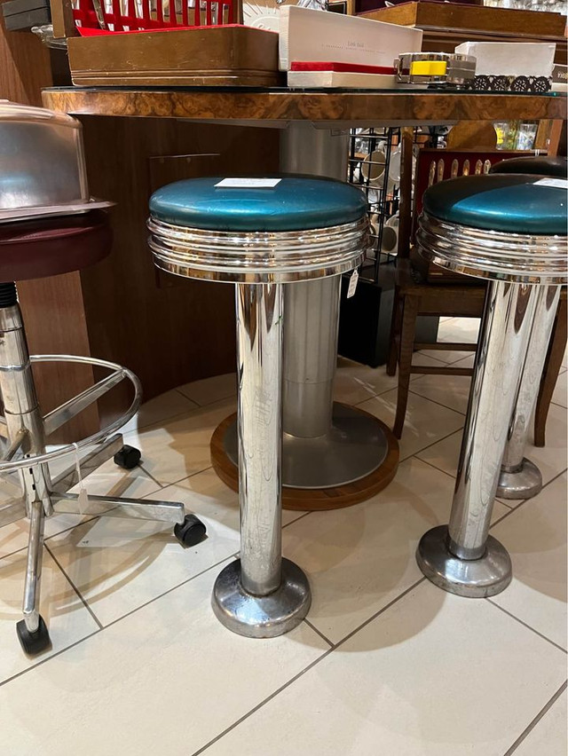 Vintage ice cream parlor stools! in Arts & Collectibles in Calgary - Image 4