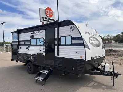The 2027 Wolf Pup 17JW is a compact and lightweight travel trailer built for easy towing and comfort...