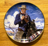 VTG John Wayne Limited Edition Collectors 8” Plate Franklin Mint