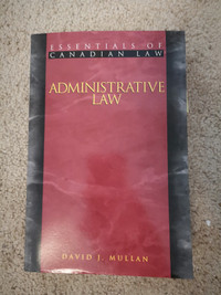 Administrative Law Paperbackby David Mullancopyright 2001ISBN