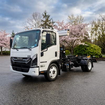 2026 Isuzu NRR Regular Cab Hook Lift Truck Package Stellar Shuttle Flex 108 Hook Lift Handles dump a...
