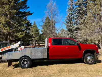 2024 Chevrolet one ton with aluminum deck and hitches
