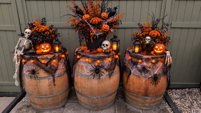 Full size wine barrels for decorative use, 60 gal oak wood, View more