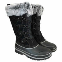 Khombu Women's Black Ellie -20 Degrees Rated Winter Boots
