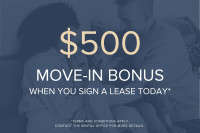 $500 Move-in Bonus No Last Month's Rent Deposit Free Parking or Locker Promo Visit our Website: http... (image 1)